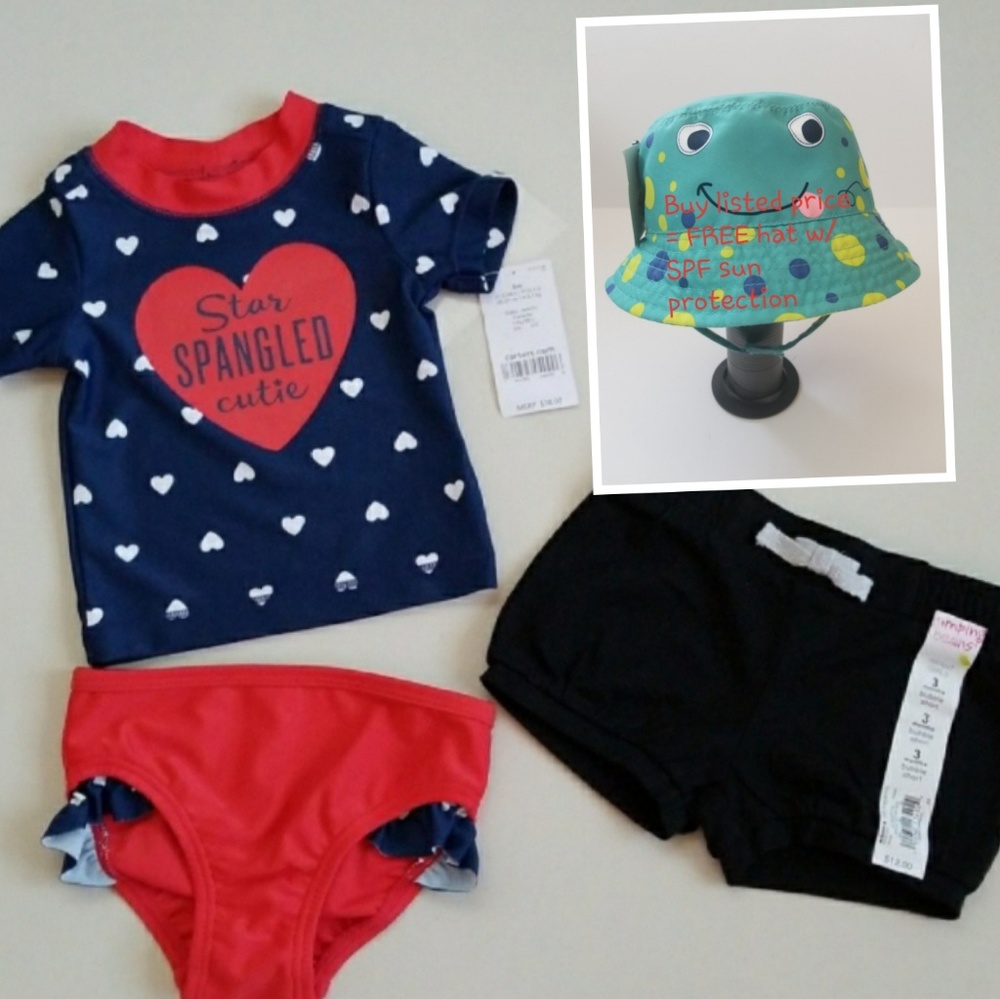 FREE Sun Hat Baby Swim Wear Set Bundle